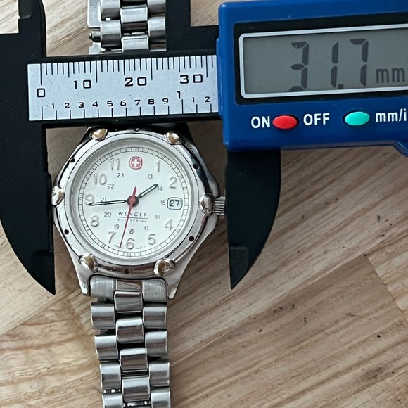 Wenger Ladies Watch Vintage Stainless Bracelet White Dial Date Window - Picture 14 of 16